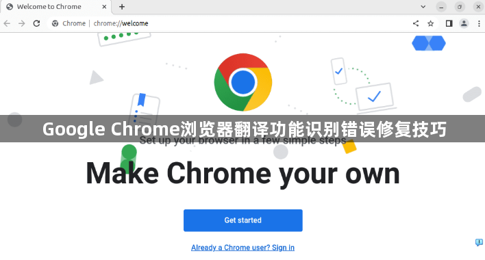 Google Chrome浏览器翻译功能识别错误修复技巧1