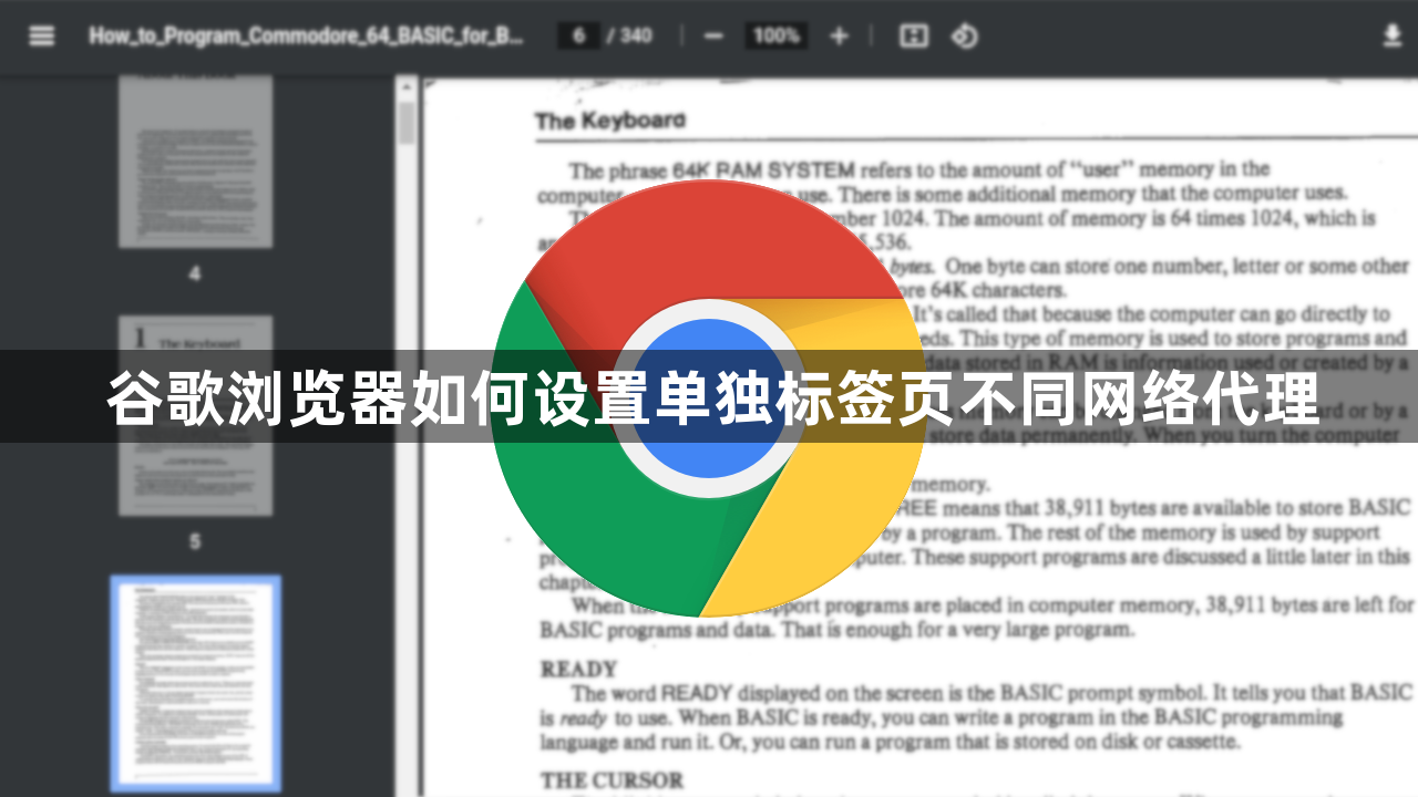 谷歌浏览器如何设置单独标签页不同网络代理1