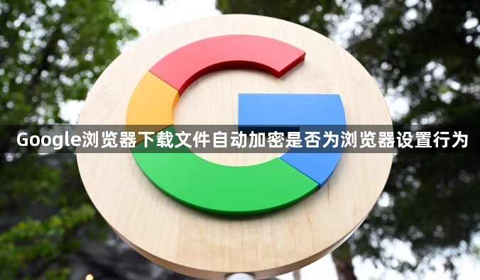 Google浏览器下载文件自动加密是否为浏览器设置行为1