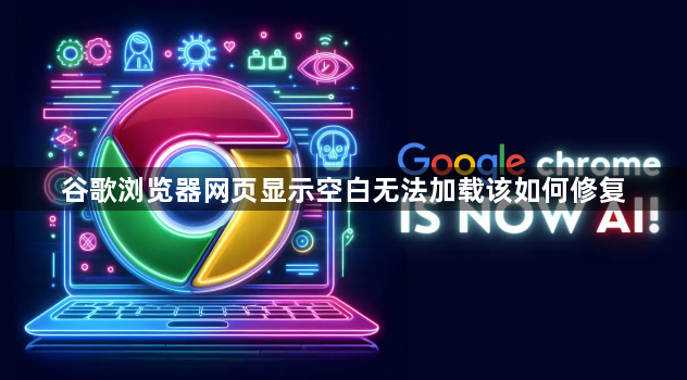 谷歌浏览器网页显示空白无法加载该如何修复1
