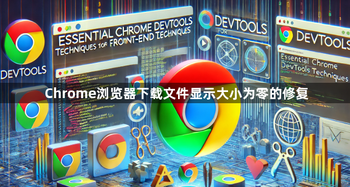 Chrome浏览器下载文件显示大小为零的修复1