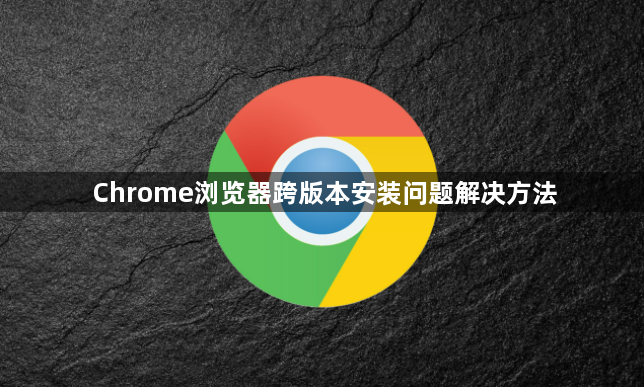 Chrome浏览器跨版本安装问题解决方法1